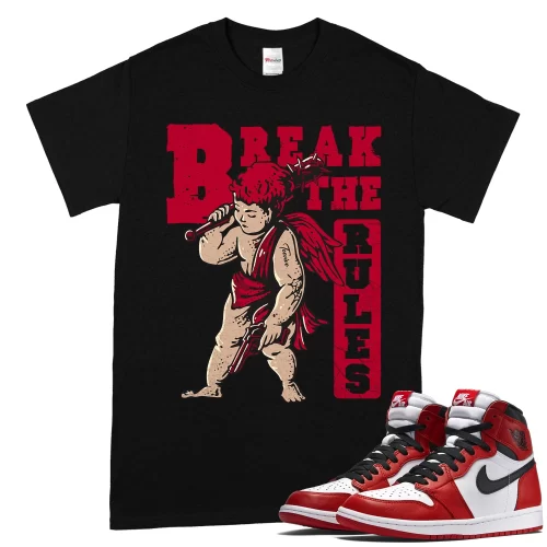 TeeVivo T-Shirt Match Air Jordan 1 Retro High OG Chicago Lost and Found Break the rules – Air Jordan 1 Shirt, AJ1 Shirt