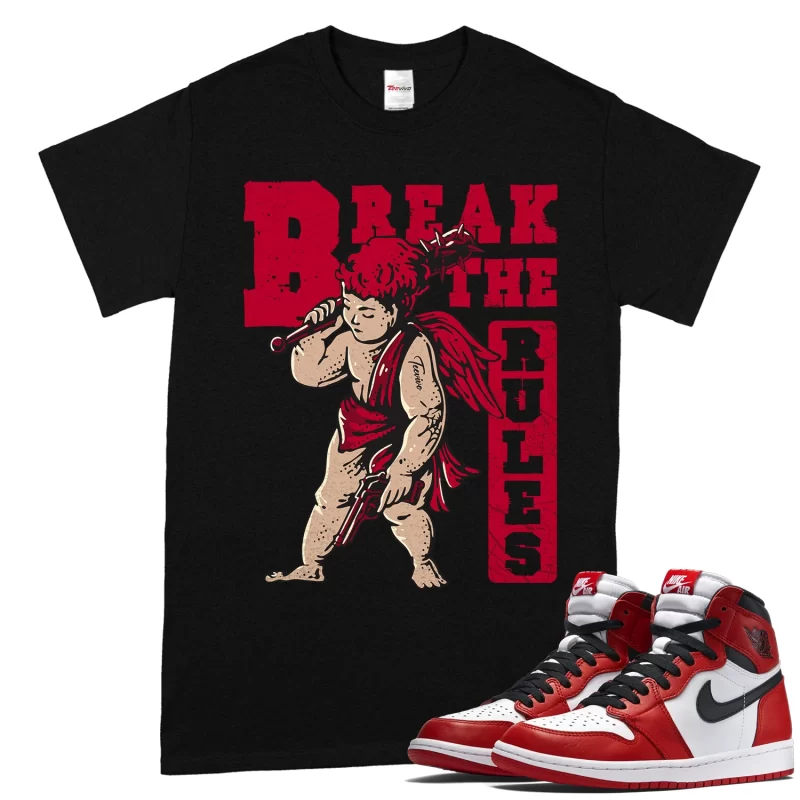 TeeVivo T-Shirt Match Air Jordan 1 Retro High OG Chicago Lost and Found Break the rules – Air Jordan 1 Shirt, AJ1 Shirt