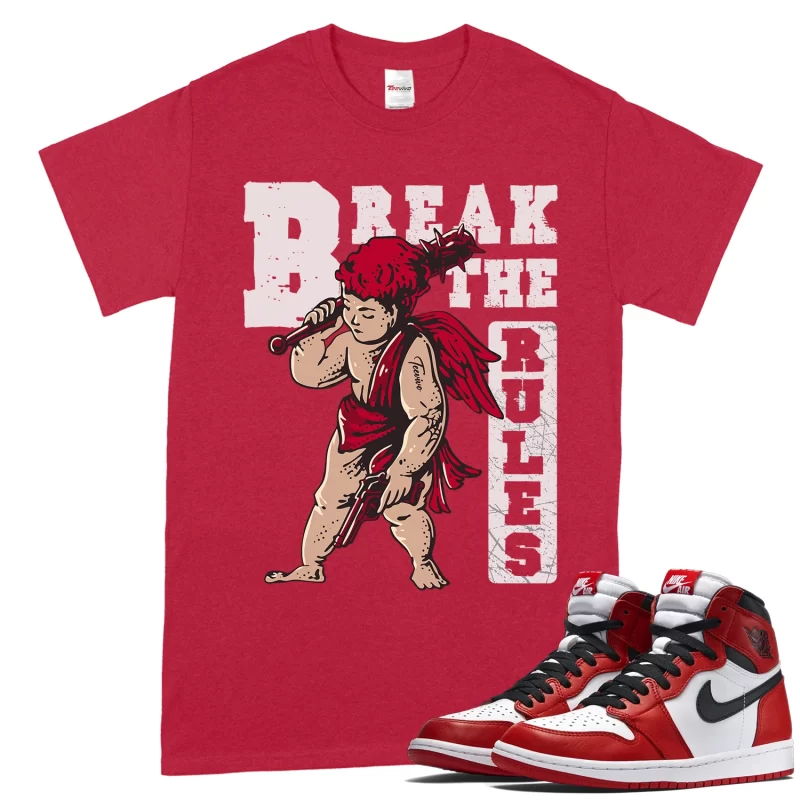 TeeVivo T-Shirt Match Air Jordan 1 Retro High OG Chicago Lost and Found Break the rules – Air Jordan 1 Shirt, AJ1 Shirt
