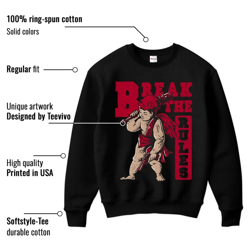 TeeVivo Sweatshirt Match Air Jordan 1 Retro High OG Chicago Lost and Found Break the rules – Air Jordan 1 Sweatshirt, AJ1 Sweatshirt
