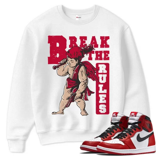 TeeVivo Sweatshirt Match Air Jordan 1 Retro High OG Chicago Lost and Found Break the rules – Air Jordan 1 Sweatshirt, AJ1 Sweatshirt