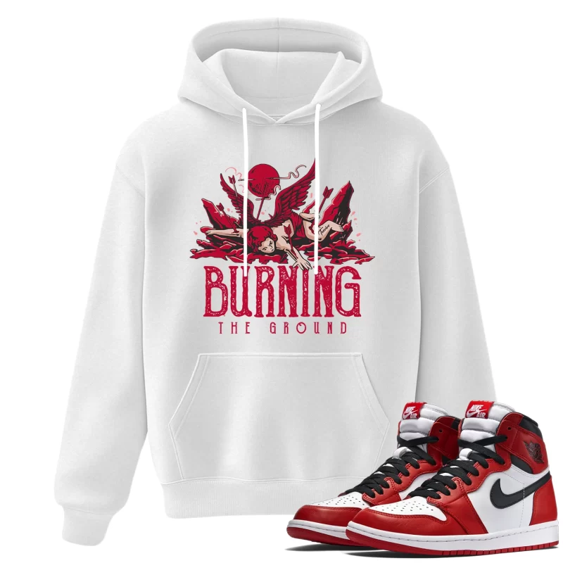 TeeVivo Hoodie Match Air Jordan 1 Retro High OG Chicago Lost and Found Burning the ground – Air Jordan 1 Hoodie, AJ1 Hoodie