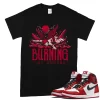 TeeVivo T-Shirt Match Air Jordan 1 Retro High OG Chicago Lost and Found Burning the ground – Air Jordan 1 Shirt, AJ1 Shirt