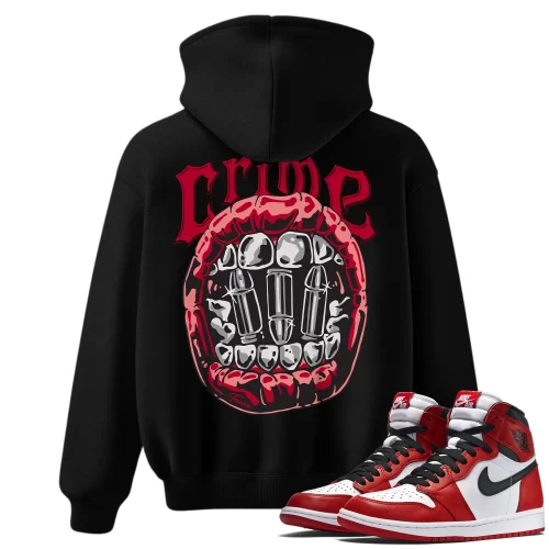 TeeVivo Hoodie Match Air Jordan 1 Retro High OG Chicago Lost and Found Crime – Air Jordan 1 Hoodie, AJ1 Hoodie