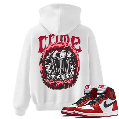 TeeVivo Hoodie Match Air Jordan 1 Retro High OG Chicago Lost and Found Crime – Air Jordan 1 Hoodie, AJ1 Hoodie