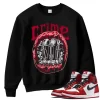 TeeVivo Sweatshirt Match Air Jordan 1 Retro High OG Chicago Lost and Found Crime – Air Jordan 1 Sweatshirt, AJ1 Sweatshirt