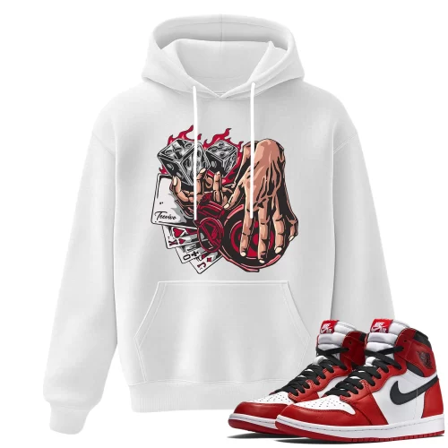 TeeVivo Hoodie Match Air Jordan 1 Retro High OG Chicago Lost and Found Gambling – Air Jordan 1 Hoodie, AJ1 Hoodie