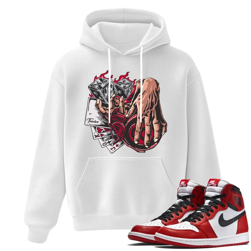 TeeVivo Hoodie Match Air Jordan 1 Retro High OG Chicago Lost and Found Gambling – Air Jordan 1 Hoodie, AJ1 Hoodie