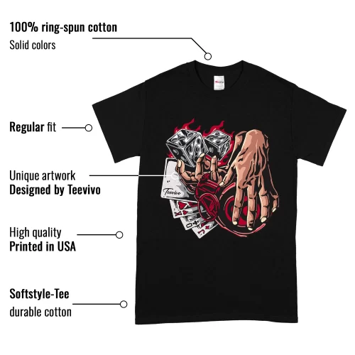TeeVivo T-Shirt Match Air Jordan 1 Retro High OG Chicago Lost and Found Gambling – Air Jordan 1 Shirt, AJ1 Shirt
