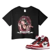 TeeVivo Crop Top Match Air Jordan 1 Retro High OG Chicago Lost and Found God Daaamn – Air Jordan 1 Crop Top, AJ1 Crop Top