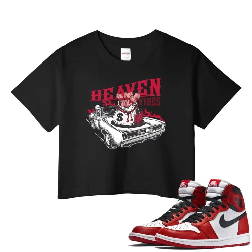 TeeVivo Crop Top Match Air Jordan 1 Retro High OG Chicago Lost and Found Heaven vibes – Air Jordan 1 Crop Top, AJ1 Crop Top
