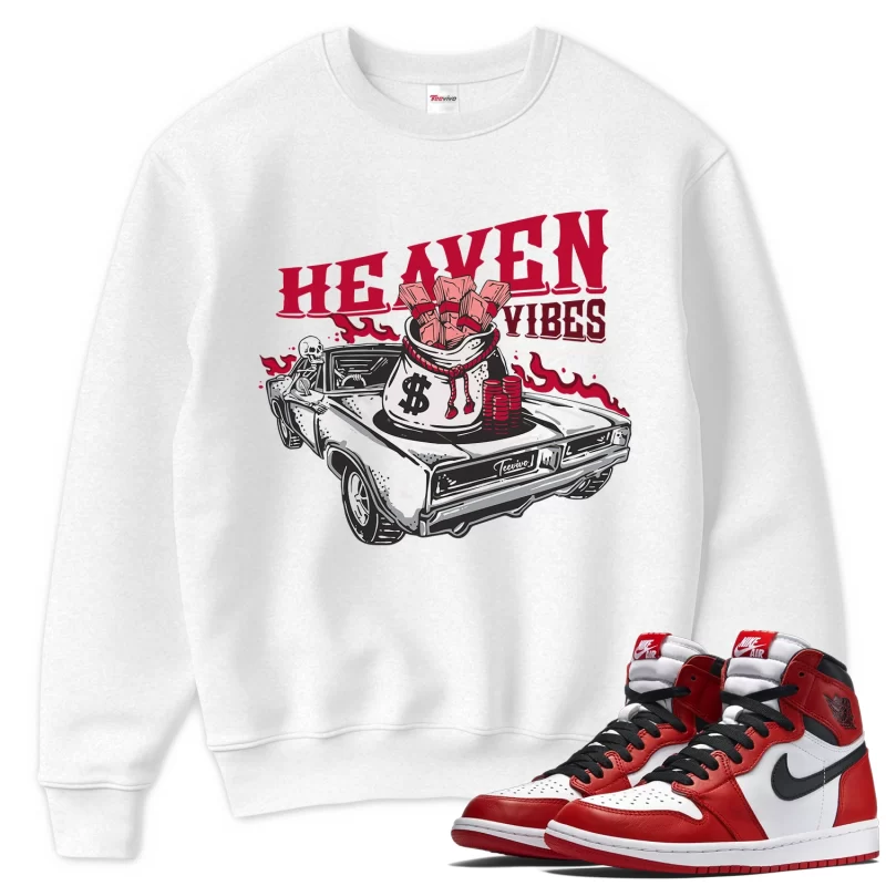 TeeVivo Sweatshirt Match Air Jordan 1 Retro High OG Chicago Lost and Found Heaven vibes – Air Jordan 1 Sweatshirt, AJ1 Sweatshirt