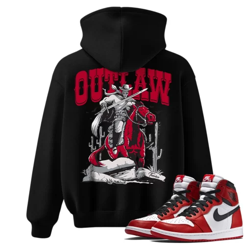 TeeVivo Hoodie Match Air Jordan 1 Retro High OG Chicago Lost and Found Outlaw – Air Jordan 1 Hoodie, AJ1 Hoodie