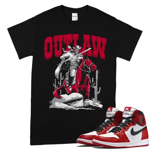 TeeVivo T-Shirt Match Air Jordan 1 Retro High OG Chicago Lost and Found Outlaw – Air Jordan 1 Shirt, AJ1 Shirt