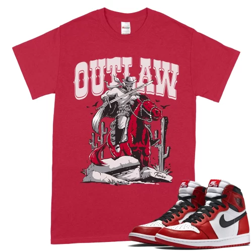 TeeVivo T-Shirt Match Air Jordan 1 Retro High OG Chicago Lost and Found Outlaw – Air Jordan 1 Shirt, AJ1 Shirt