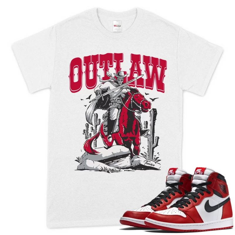 TeeVivo T-Shirt Match Air Jordan 1 Retro High OG Chicago Lost and Found Outlaw – Air Jordan 1 Shirt, AJ1 Shirt