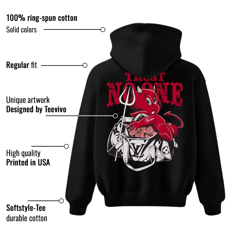 TeeVivo Hoodie Match Air Jordan 1 Retro High OG Chicago Lost and Found Trust no one – Air Jordan 1 Hoodie, AJ1 Hoodie