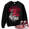 TeeVivo Sweatshirt Match Air Jordan 1 Retro High OG Chicago Lost and Found Trust no one – Air Jordan 1 Sweatshirt, AJ1 Sweatshirt