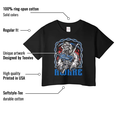 TeeVivo Crop Top Match Air Jordan 1 Retro High OG Dark Marina Blue Awake – Air Jordan 1 Crop Top, AJ1 Crop Top