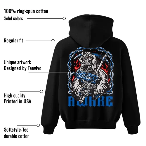 TeeVivo Hoodie Match Air Jordan 1 Retro High OG Dark Marina Blue Awake – Air Jordan 1 Hoodie, AJ1 Hoodie