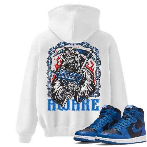 TeeVivo Hoodie Match Air Jordan 1 Retro High OG Dark Marina Blue Awake – Air Jordan 1 Hoodie, AJ1 Hoodie