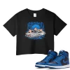TeeVivo Crop Top Match Air Jordan 1 Retro High OG Dark Marina Blue Blessed – Air Jordan 1 Crop Top, AJ1 Crop Top