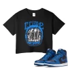 TeeVivo Crop Top Match Air Jordan 1 Retro High OG Dark Marina Blue Crime – Air Jordan 1 Crop Top, AJ1 Crop Top