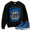 TeeVivo Sweatshirt Match Air Jordan 1 Retro High OG Dark Marina Blue Crime – Air Jordan 1 Sweatshirt, AJ1 Sweatshirt