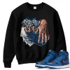 TeeVivo Sweatshirt Match Air Jordan 1 Retro High OG Dark Marina Blue Gambling – Air Jordan 1 Sweatshirt, AJ1 Sweatshirt