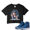TeeVivo Crop Top Match Air Jordan 1 Retro High OG Dark Marina Blue God Daaamn – Air Jordan 1 Crop Top, AJ1 Crop Top