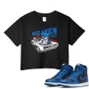 TeeVivo Crop Top Match Air Jordan 1 Retro High OG Dark Marina Blue Heaven vibes – Air Jordan 1 Crop Top, AJ1 Crop Top