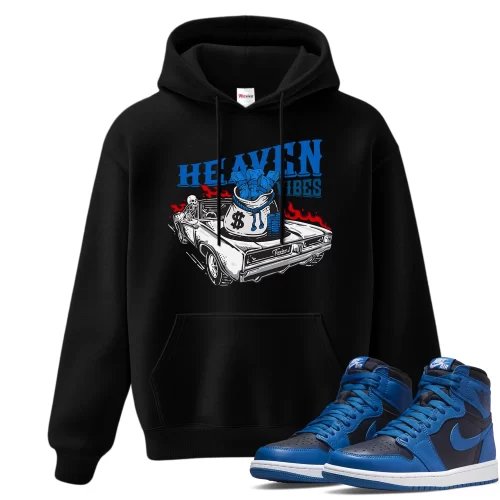 TeeVivo Hoodie Match Air Jordan 1 Retro High OG Dark Marina Blue Heaven vibes – Air Jordan 1 Hoodie, AJ1 Hoodie