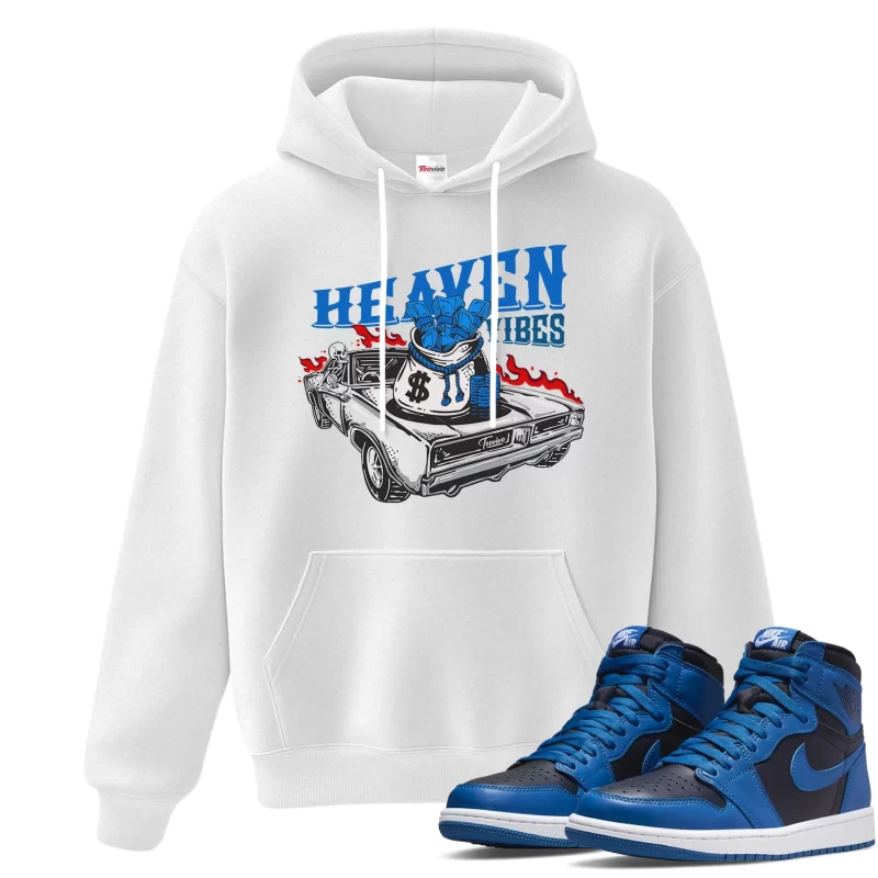 TeeVivo Hoodie Match Air Jordan 1 Retro High OG Dark Marina Blue Heaven vibes – Air Jordan 1 Hoodie, AJ1 Hoodie