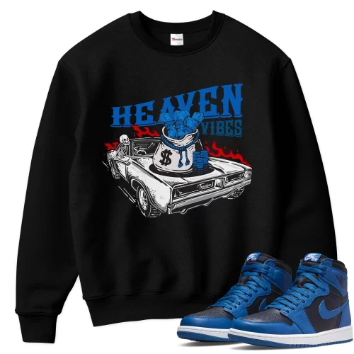 TeeVivo Sweatshirt Match Air Jordan 1 Retro High OG Dark Marina Blue Heaven vibes – Air Jordan 1 Sweatshirt, AJ1 Sweatshirt