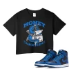 TeeVivo Crop Top Match Air Jordan 1 Retro High OG Dark Marina Blue Money change people – Air Jordan 1 Crop Top, AJ1 Crop Top