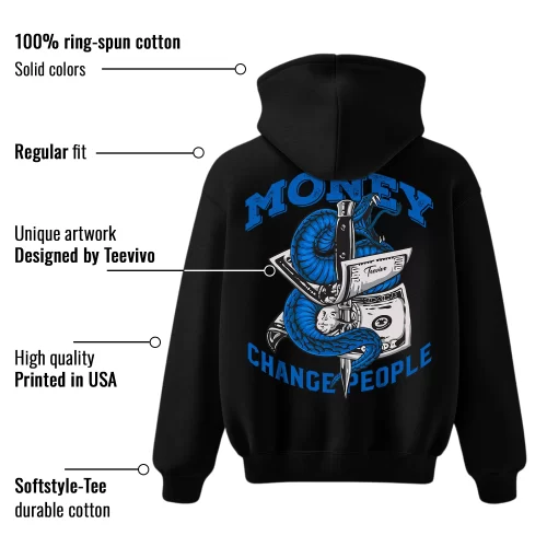 TeeVivo Hoodie Match Air Jordan 1 Retro High OG Dark Marina Blue Money change people – Air Jordan 1 Hoodie, AJ1 Hoodie