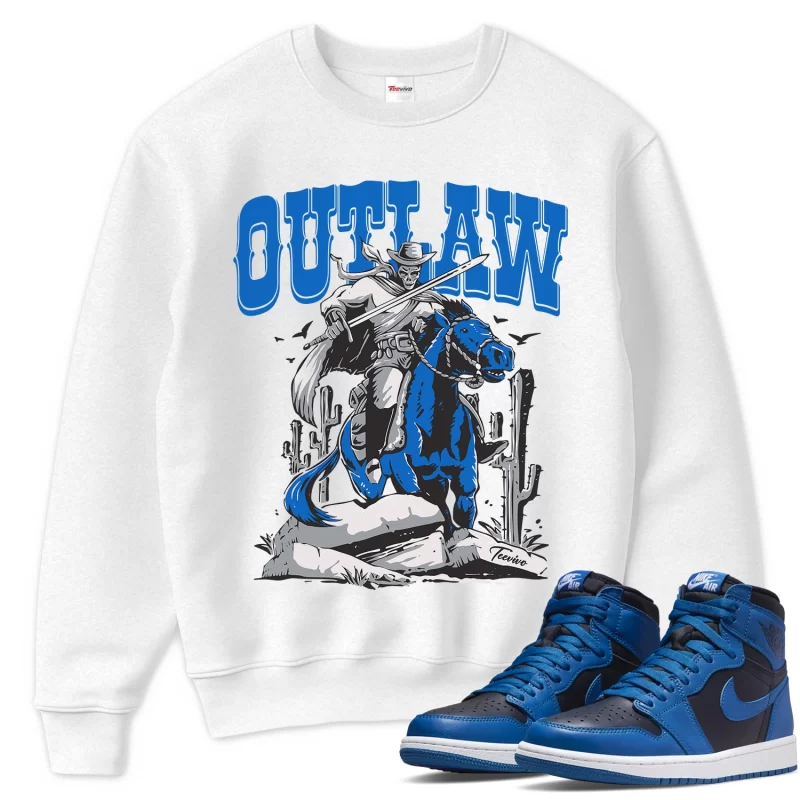 TeeVivo Sweatshirt Match Air Jordan 1 Retro High OG Dark Marina Blue Outlaw – Air Jordan 1 Sweatshirt, AJ1 Sweatshirt