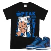 TeeVivo T-Shirt Match Air Jordan 1 Retro High OG Dark Marina Blue Speak no evil – Air Jordan 1 Shirt, AJ1 Shirt