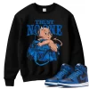 TeeVivo Sweatshirt Match Air Jordan 1 Retro High OG Dark Marina Blue Trust no one – Air Jordan 1 Sweatshirt, AJ1 Sweatshirt