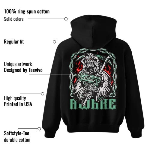 TeeVivo Hoodie Match Air Jordan 1 Retro High OG Green Glow Awake – Air Jordan 1 Hoodie, AJ1 Hoodie