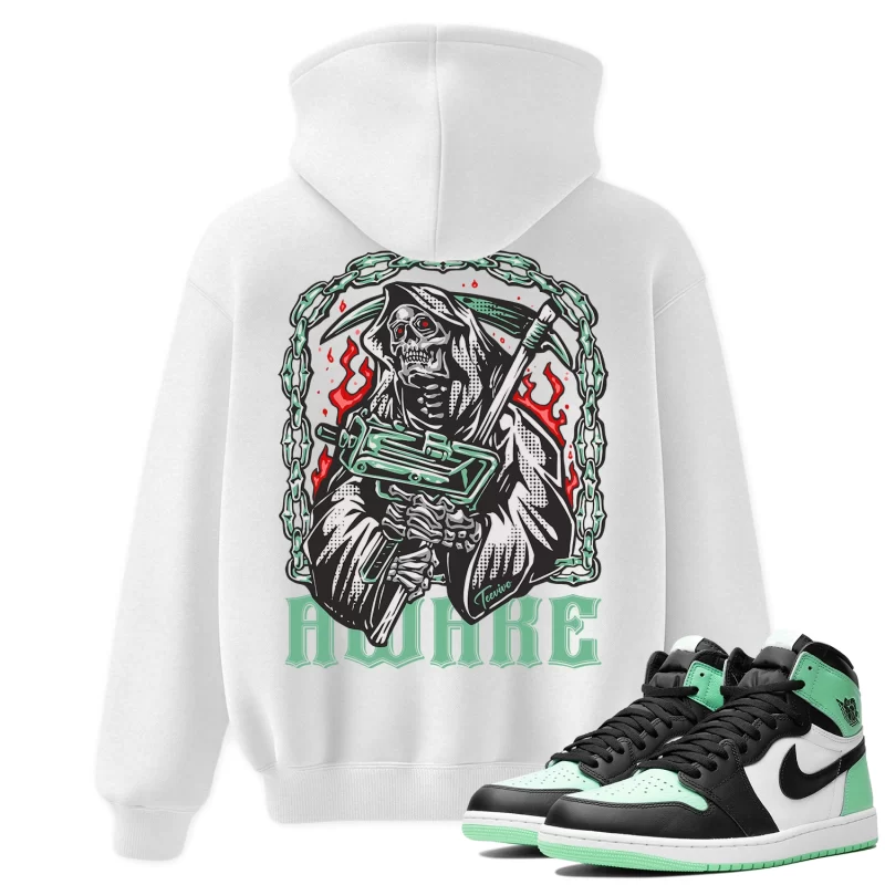 TeeVivo Hoodie Match Air Jordan 1 Retro High OG Green Glow Awake – Air Jordan 1 Hoodie, AJ1 Hoodie