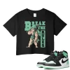 TeeVivo Crop Top Match Air Jordan 1 Retro High OG Green Glow Break the rules – Air Jordan 1 Crop Top, AJ1 Crop Top