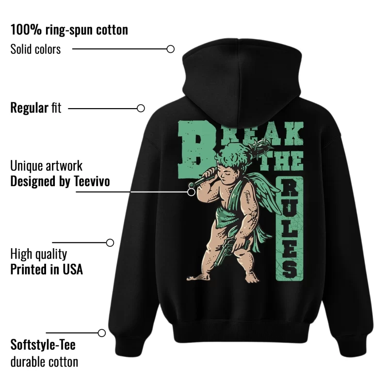 TeeVivo Hoodie Match Air Jordan 1 Retro High OG Green Glow Break the rules – Air Jordan 1 Hoodie, AJ1 Hoodie