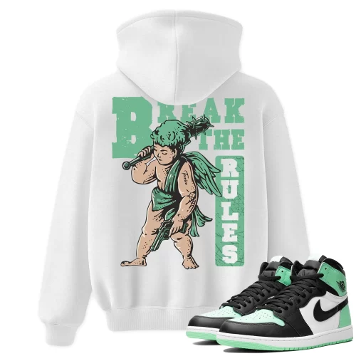 TeeVivo Hoodie Match Air Jordan 1 Retro High OG Green Glow Break the rules – Air Jordan 1 Hoodie, AJ1 Hoodie
