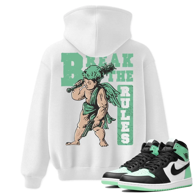 TeeVivo Hoodie Match Air Jordan 1 Retro High OG Green Glow Break the rules – Air Jordan 1 Hoodie, AJ1 Hoodie
