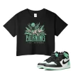 TeeVivo Crop Top Match Air Jordan 1 Retro High OG Green Glow Burning the ground – Air Jordan 1 Crop Top, AJ1 Crop Top