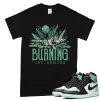 TeeVivo T-Shirt Match Air Jordan 1 Retro High OG Green Glow Burning the ground – Air Jordan 1 Shirt, AJ1 Shirt
