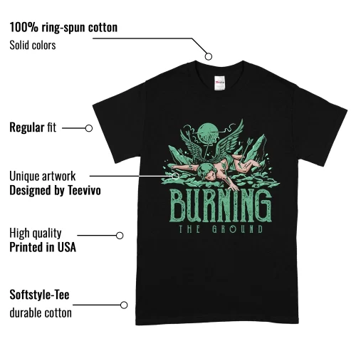 TeeVivo T-Shirt Match Air Jordan 1 Retro High OG Green Glow Burning the ground – Air Jordan 1 Shirt, AJ1 Shirt