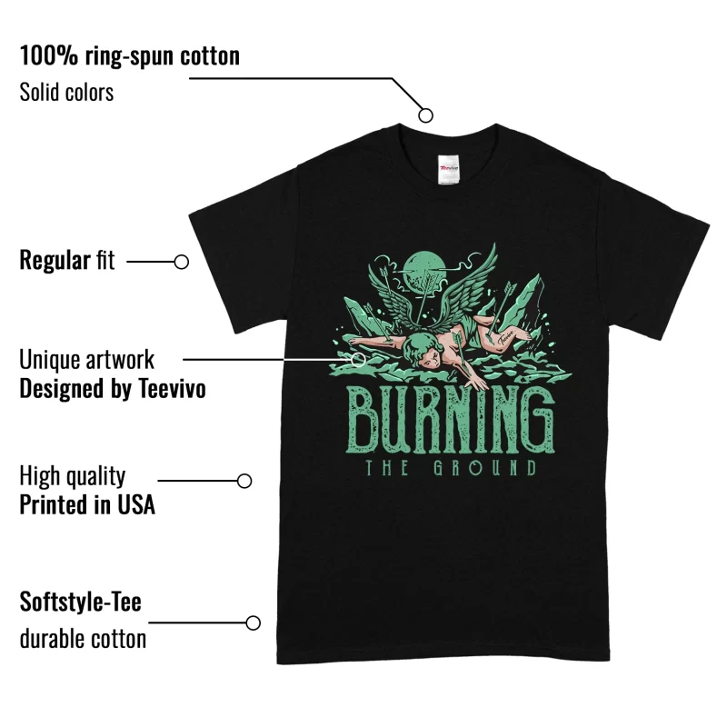 TeeVivo T-Shirt Match Air Jordan 1 Retro High OG Green Glow Burning the ground – Air Jordan 1 Shirt, AJ1 Shirt
