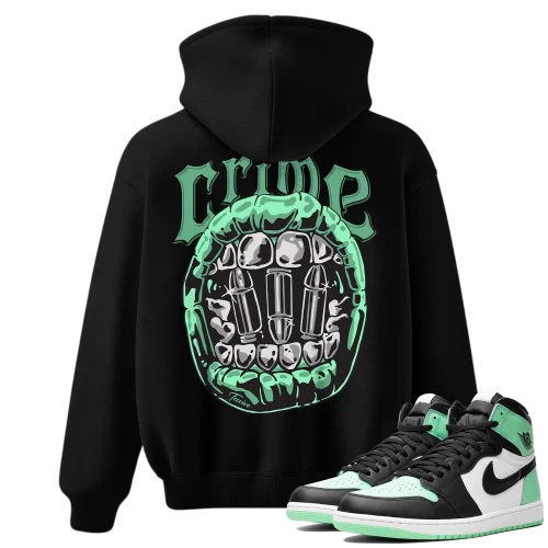 TeeVivo Hoodie Match Air Jordan 1 Retro High OG Green Glow Crime – Air Jordan 1 Hoodie, AJ1 Hoodie